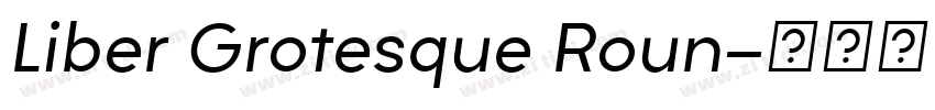 Liber Grotesque Roun字体转换